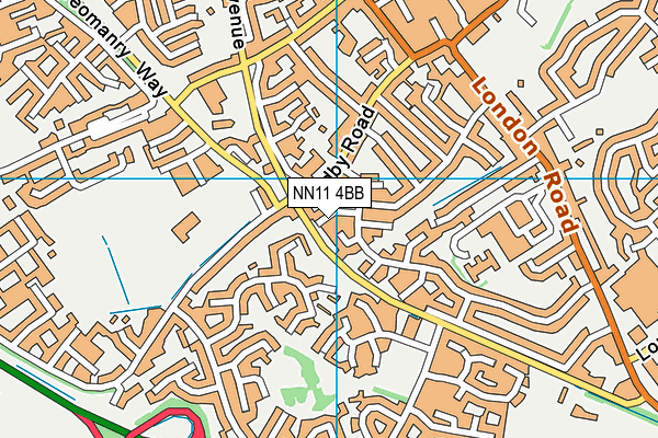 NN11 4BB map - OS VectorMap District (Ordnance Survey)