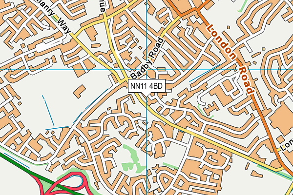 NN11 4BD map - OS VectorMap District (Ordnance Survey)