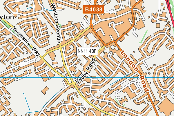 NN11 4BF map - OS VectorMap District (Ordnance Survey)