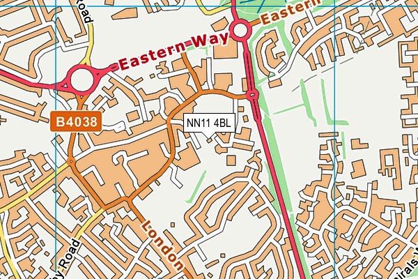 NN11 4BL map - OS VectorMap District (Ordnance Survey)