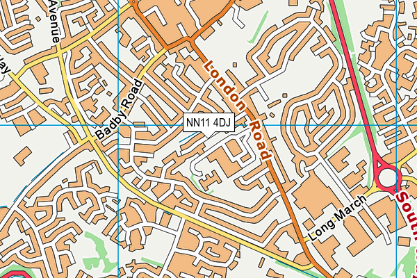 NN11 4DJ map - OS VectorMap District (Ordnance Survey)