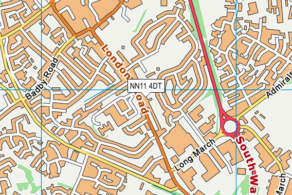 NN11 4DT map - OS VectorMap District (Ordnance Survey)