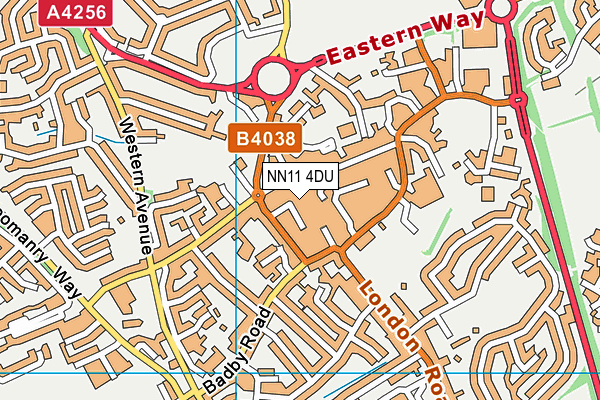 NN11 4DU map - OS VectorMap District (Ordnance Survey)