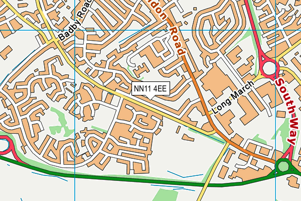 NN11 4EE map - OS VectorMap District (Ordnance Survey)