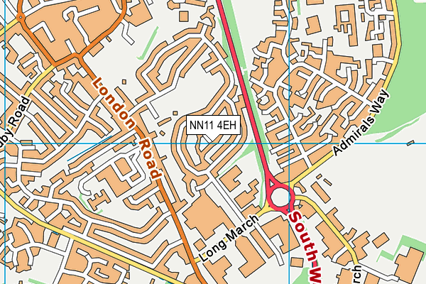 NN11 4EH map - OS VectorMap District (Ordnance Survey)