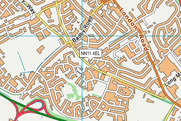 NN11 4EL map - OS VectorMap District (Ordnance Survey)