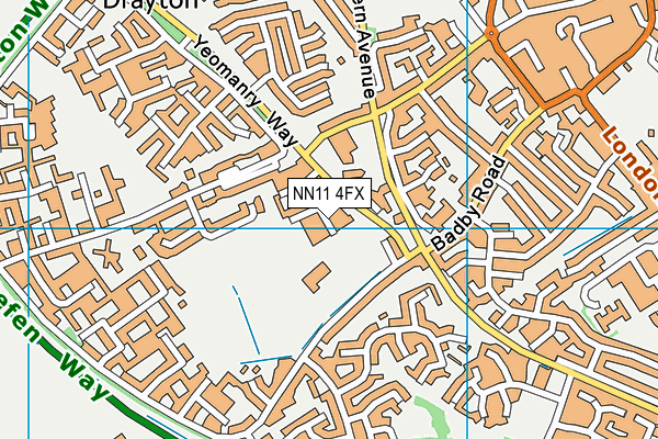 NN11 4FX map - OS VectorMap District (Ordnance Survey)