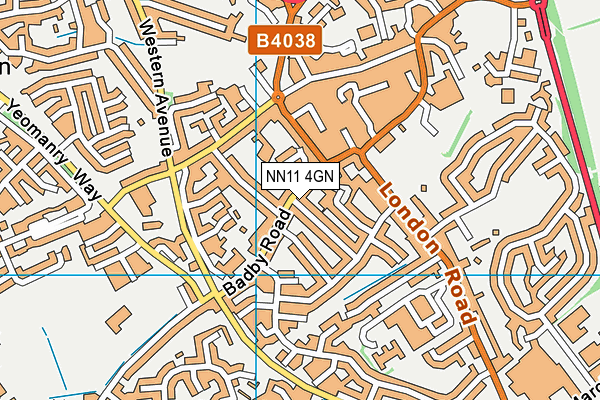 NN11 4GN map - OS VectorMap District (Ordnance Survey)