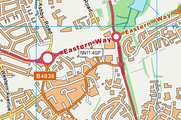Daventry Leisure Centre map (NN11 4GP) - OS VectorMap District (Ordnance Survey)