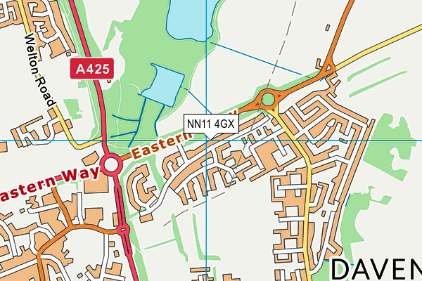 NN11 4GX map - OS VectorMap District (Ordnance Survey)