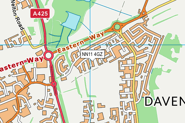 NN11 4GZ map - OS VectorMap District (Ordnance Survey)