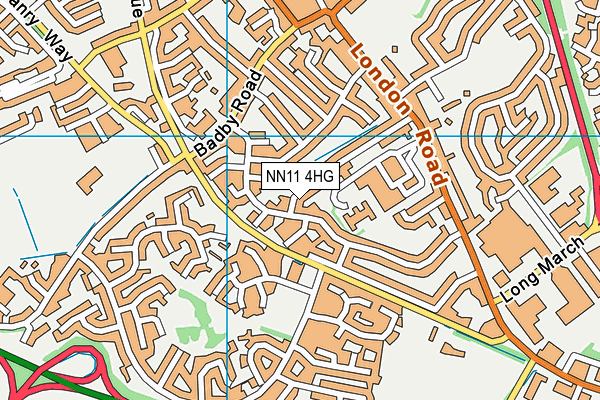 NN11 4HG map - OS VectorMap District (Ordnance Survey)
