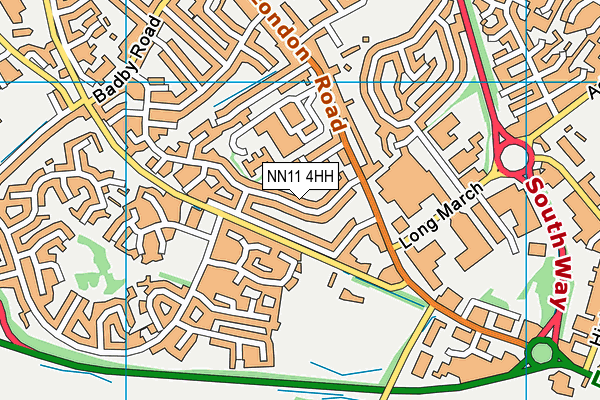 NN11 4HH map - OS VectorMap District (Ordnance Survey)