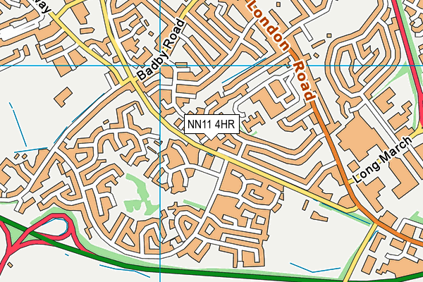 NN11 4HR map - OS VectorMap District (Ordnance Survey)