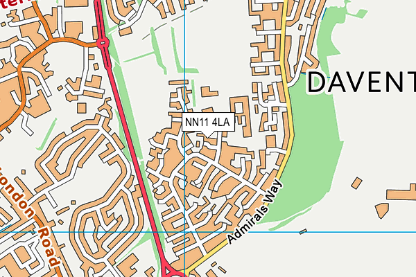 NN11 4LA map - OS VectorMap District (Ordnance Survey)