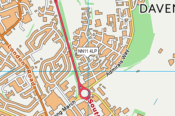 NN11 4LP map - OS VectorMap District (Ordnance Survey)