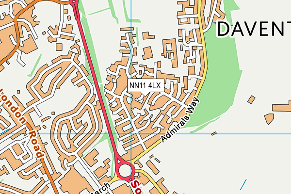NN11 4LX map - OS VectorMap District (Ordnance Survey)