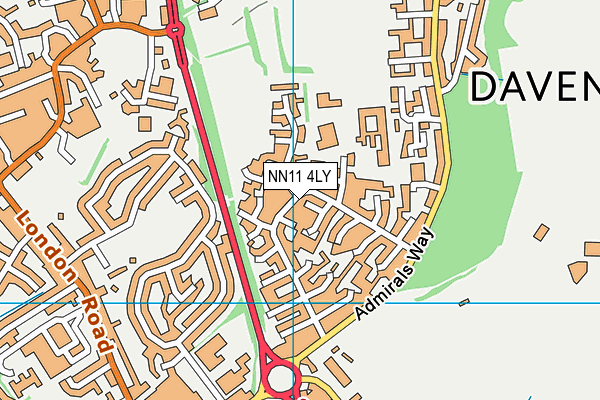 NN11 4LY map - OS VectorMap District (Ordnance Survey)