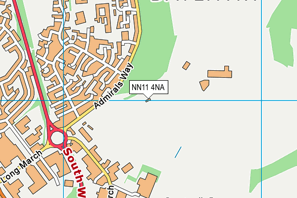 NN11 4NA map - OS VectorMap District (Ordnance Survey)