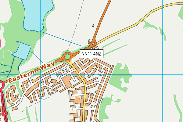 NN11 4NZ map - OS VectorMap District (Ordnance Survey)