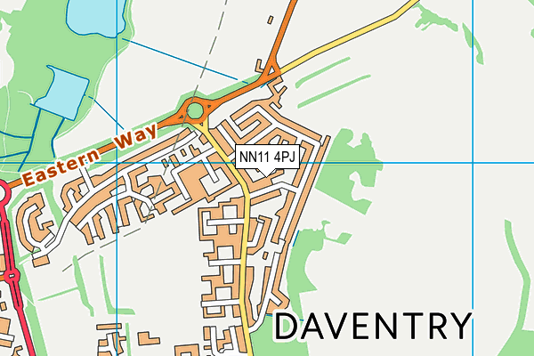 NN11 4PJ map - OS VectorMap District (Ordnance Survey)