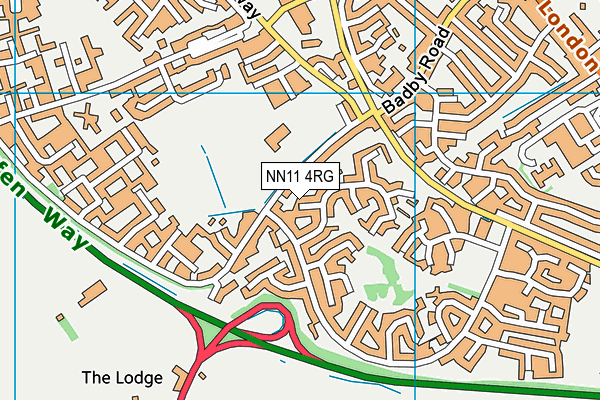 NN11 4RG map - OS VectorMap District (Ordnance Survey)