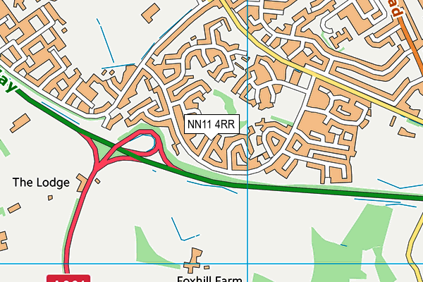 NN11 4RR map - OS VectorMap District (Ordnance Survey)