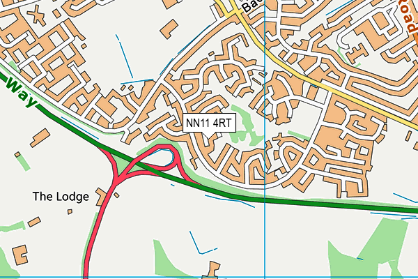 NN11 4RT map - OS VectorMap District (Ordnance Survey)