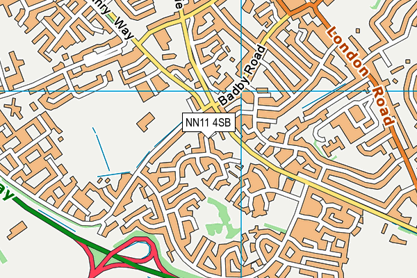 NN11 4SB map - OS VectorMap District (Ordnance Survey)
