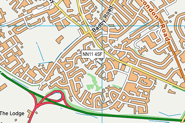 NN11 4SF map - OS VectorMap District (Ordnance Survey)