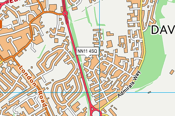 NN11 4SQ map - OS VectorMap District (Ordnance Survey)