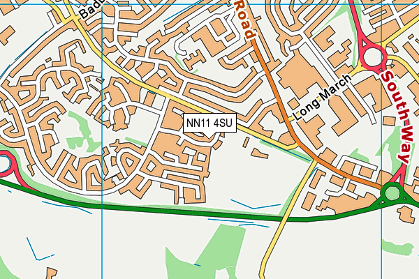 NN11 4SU map - OS VectorMap District (Ordnance Survey)