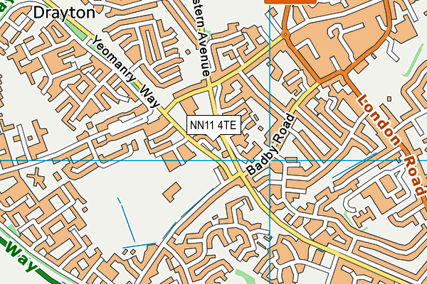NN11 4TE map - OS VectorMap District (Ordnance Survey)