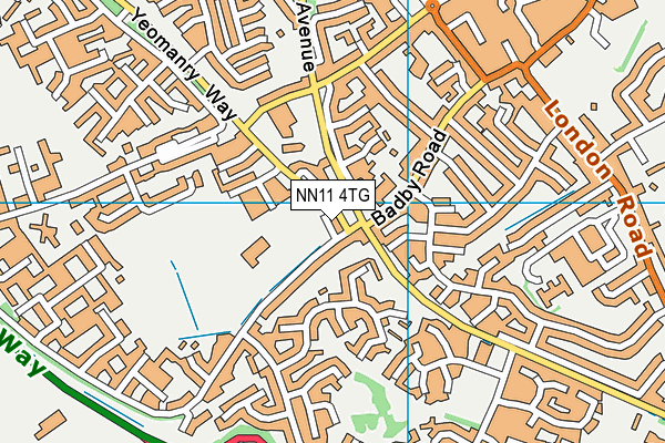 NN11 4TG map - OS VectorMap District (Ordnance Survey)