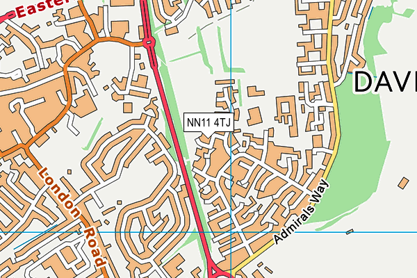 NN11 4TJ map - OS VectorMap District (Ordnance Survey)