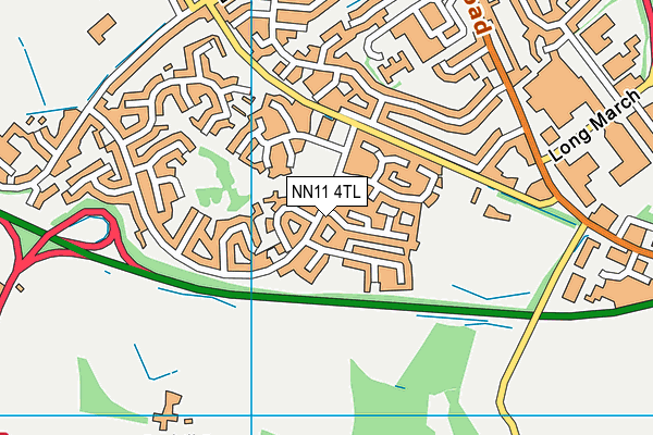 NN11 4TL map - OS VectorMap District (Ordnance Survey)