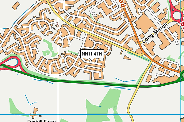 NN11 4TN map - OS VectorMap District (Ordnance Survey)