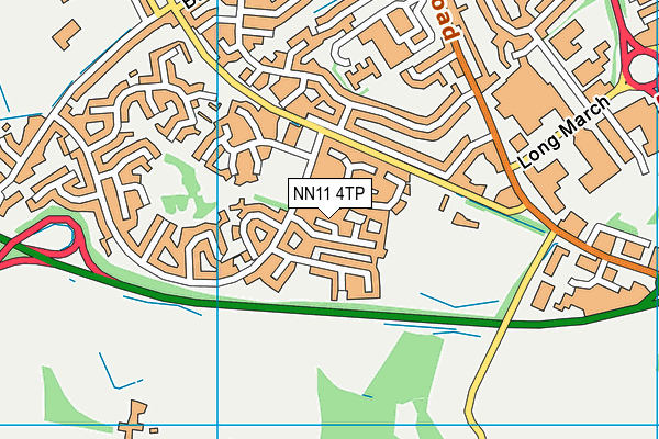 NN11 4TP map - OS VectorMap District (Ordnance Survey)