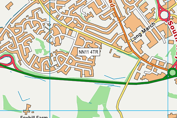 NN11 4TR map - OS VectorMap District (Ordnance Survey)