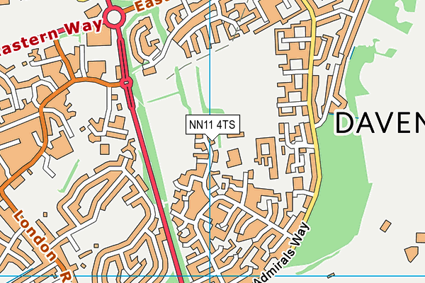 NN11 4TS map - OS VectorMap District (Ordnance Survey)