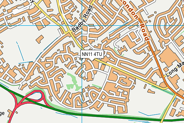 NN11 4TU map - OS VectorMap District (Ordnance Survey)