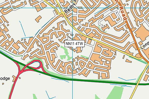 NN11 4TW map - OS VectorMap District (Ordnance Survey)