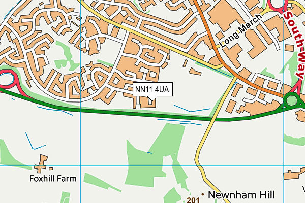 NN11 4UA map - OS VectorMap District (Ordnance Survey)