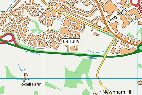NN11 4UB map - OS VectorMap District (Ordnance Survey)