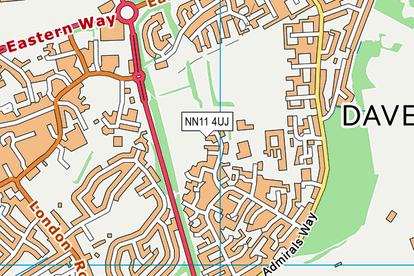 NN11 4UJ map - OS VectorMap District (Ordnance Survey)