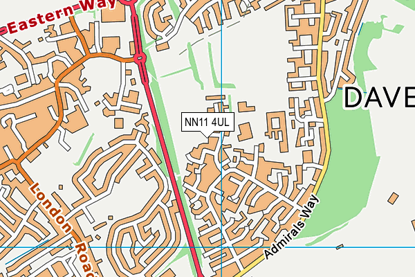 NN11 4UL map - OS VectorMap District (Ordnance Survey)