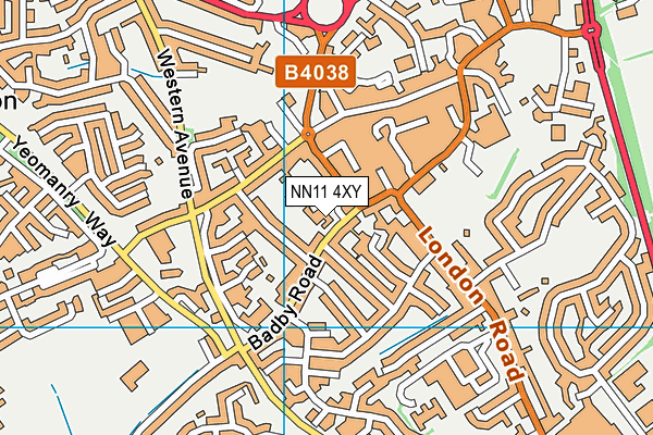 NN11 4XY map - OS VectorMap District (Ordnance Survey)