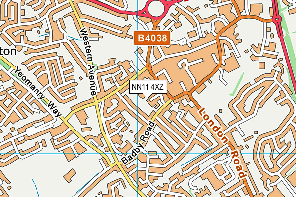 NN11 4XZ map - OS VectorMap District (Ordnance Survey)