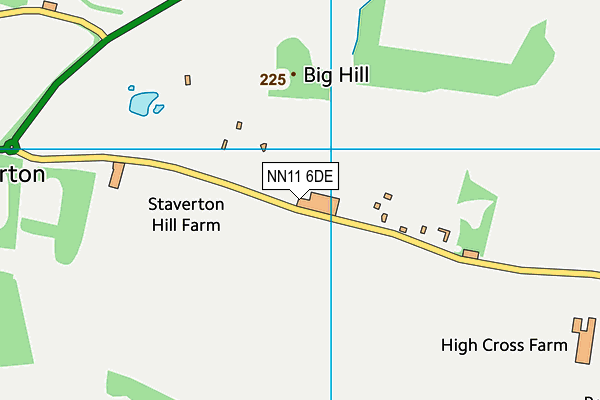 NN11 6DE map - OS VectorMap District (Ordnance Survey)