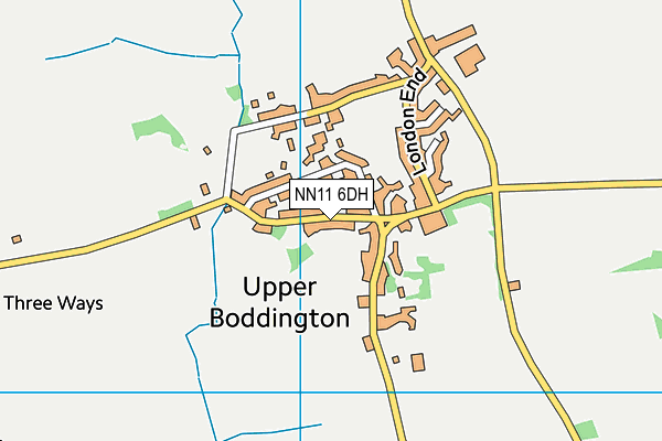 Boddington Village Hall map (NN11 6DH) - OS VectorMap District (Ordnance Survey)